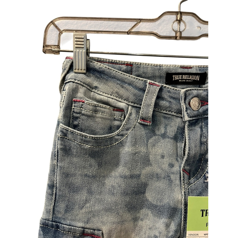 True Religion Teddy Bear Proto Submit Sample Size 8 Girls Cargo Jeans Wide RARE - Picture 4 of 13